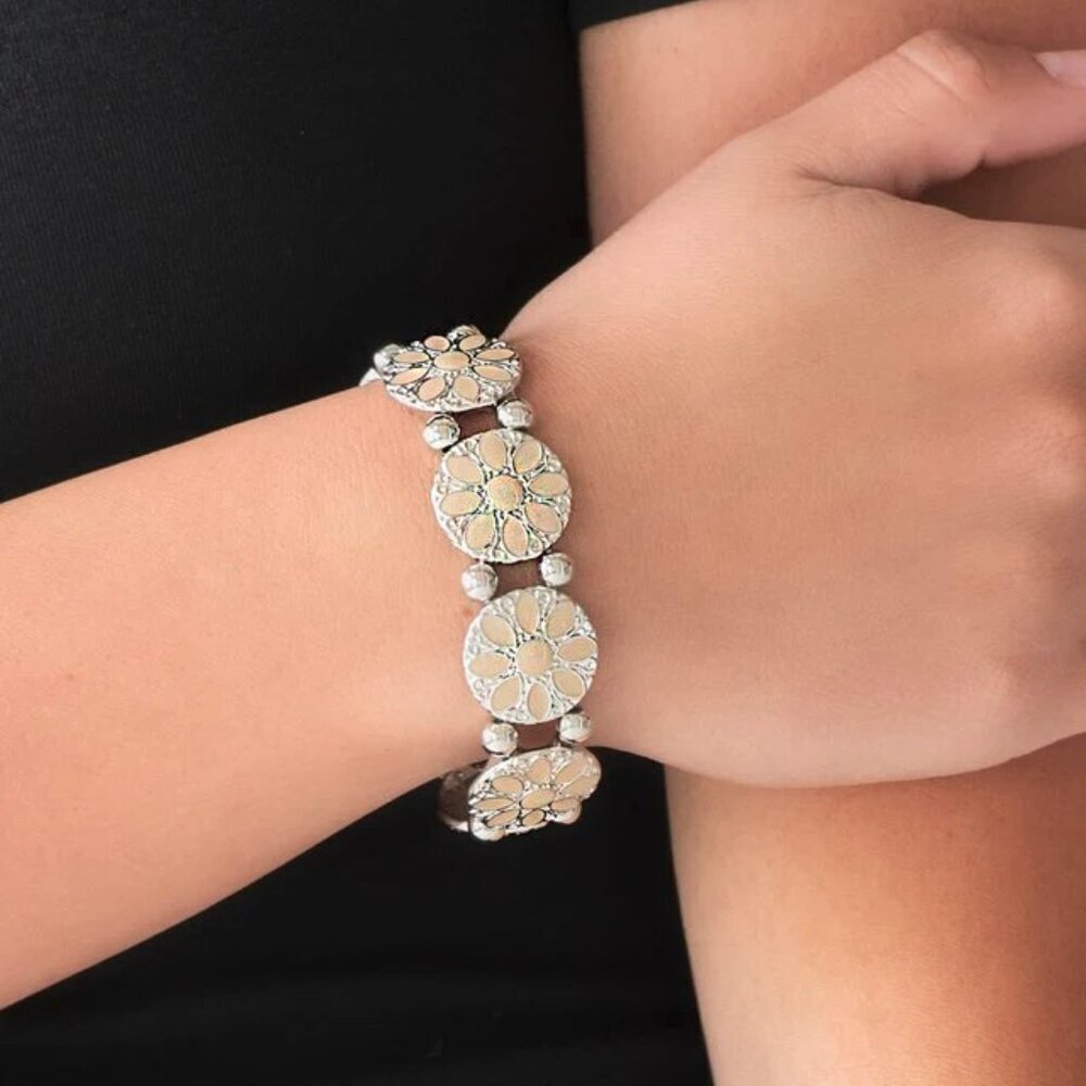 Paparazzi Jewelry - Dancing Dahlias - Brown Bracelet - Vintage